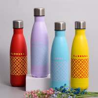 Bouteille d'eau isotherme à double paroi en acier inoxydable sans BPA de 500 ml (17 oz) pour adultes avec affichage de la température LED et couvercle anti-fuite