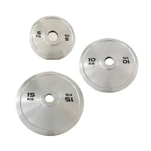 Body Building Gym Equipment Calibrated Hard Chrome Steel Weight Plates Free Weights Electroplated Barbell Plate