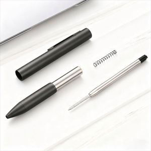 High Quality Custom Logo Black Matte Gray Metal Ballpoint <b>Pen</b> 1.0 mm Writing Width Novelty Business Use Ball <b>Pen</b> for Promotional - Product Image 3
