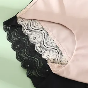 Celana ketat elastis wanita, Bodysuit Wanita kontrol sedang tanpa kelim dengan dekorasi renda Untuk dewasa dengan Skims