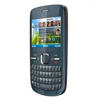 Teléfono con Teclado QWERTY C3-00, 2G GSM WiFi Desbloqueado, Pantalla QVGA de 2.4'', Batería de 1320mAh, Cámara de 2MP, Radio FM, Bluetooth, Redes Sociales, Teléfono Móvil Compacto y Delgado