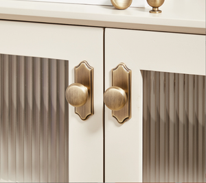 <strong>Antique</strong> Brass French Design Cabinet Handles <strong>Backplate</strong> Wardrobe Pulls Kitchen Cupboard Door <strong>Knobs</strong> <strong>Drawer</strong> Dresser - Product Image 4