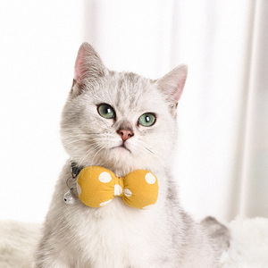 Bestseller Handgefertigtes Umweltfreundliches Katzen- und Hundehalsband mit Knopfverschluss Luxuriöses Einfarbiges Muster Verziert mit Hochwertigen Bändern - Product Image 3