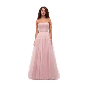 Vestido de Noche Largo de Organza con Hombros Descubiertos, Cintura Imperio y Capa Transparente, Moda Femenina, Estilo Primavera Verano 2024 - Product Image 5