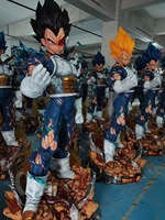 Statue de Goku grandeur nature 2,1 m Ultra Instinct DBZ, figurine d'anime en fibre de verre pour la décoration de centres commerciaux et de cinémas