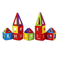 Wellbbplay 128 piezas Bloques de Construcción Magnéticos Huecos Diseño de Empuje y Arrastre Juguete Educativo de Inteligencia para Niños