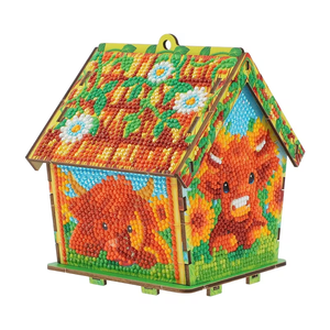 Kit de Modélisme DIY en Bois 3D pour Peinture Diamantée, Modèle de Chalet, Drapeau Américain, <span class=keywords><strong>Aigle</strong></span>, Ensemble d'Art Diamanté 5D, Décoration et Cadeau pour le Jour de l'Indépendance - Product Image 5