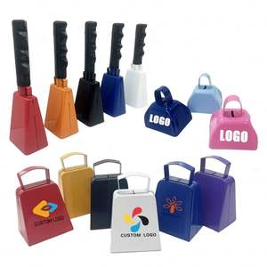 Custom Logo 3 \ "Antieke Moderne Basis Koe Bel Promotionele Goedkope Sport Game Noise Maker Gepersonaliseerde <span class=keywords><strong>Promo</strong></span> Items Kleine Metalen Koe - Product Image 1