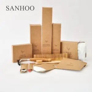 Sanhoo tre sang trọng khách sạn đồ dùng cá nhân thiết lập 5 sao khách sạn phòng sinh thái thân thiện đồ dùng cá nhân Kit tiện nghi khách sạn dùng một lần