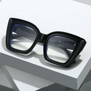 Lunettes de vue anti-lumière bleue surdimensionnées tendance 2025 avec logo personnalisé, montures carrées colorées de grande taille pour femmes - Product Image 2