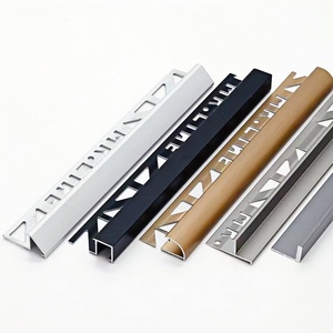 Perfil de Protección Decorativo para Esquinas de Pared, de Aluminio Anodizado Dorado, Fabricado en Vietnam, para Baño y Sala de Estar - Product Image 3