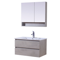 Furnitur Toilet Kabinet Gaya Mode Sederhana Meja Rias Kamar Mandi Modern Murah Dua Laci Kayu Padat Unit Rias Kayu Lapis