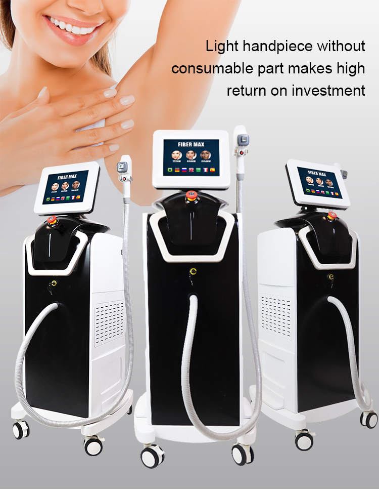 Astiland Fiber Laser 3 Wavelength 755 / 1064 / 808nm Laser Hair Removal Machine