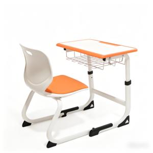 Escritorios y Sillas Estilo Francés en Naranja y Blanco para Estudio, Cursos de Formación Escolar e Instituciones de Tutoría - Product Image 1