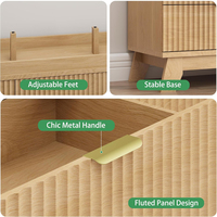 Commode à 12 tiroirs en bois clair personnalisable | Commode scandinave pour chambre à coucher et salon