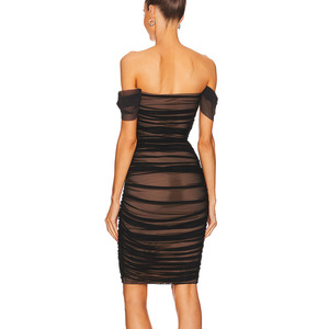 Nouvelle robe de soirée sexy sans bretelles pour femmes, robe courte plissée ajustée pour l'été - Product Image 3