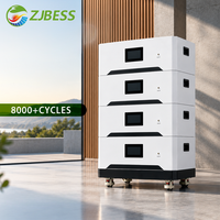 Système empilable LiFePO4 15 kWh 51,2 V 280 Ah 300 Ah pour alimentation de secours résidentielle, batterie domestique à décharge profonde avec base mobile