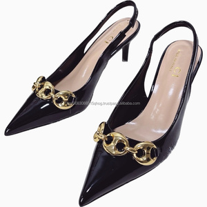 Zapatos de Tacón Alto de Diseño para Mujer, Elegantes, con Tacón Grueso, Cómodos, Ligeros, de Verano, con Parte Superior de Charol - Product Image 5