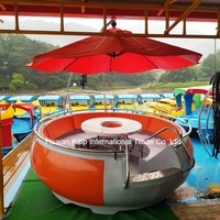 Bateau de fête flottant en plastique rotomoulé rigide, non gonflable, rond, type Donut, pour lac, rivière, type Zodiac, pas cher, prix de bateau ponton, taxi aquatique portable