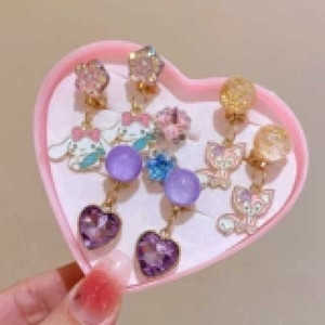 Vendita calda di tendenza con fiocco a foglia orecchini a Clip in argento e lega d'oro gioielli per donne e ragazze alla moda e carine - Product Image 1