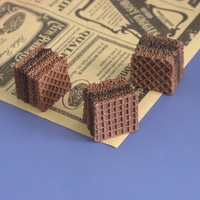 Kawaii Cibo Simulazione Resina 3D Piazza Waffle Biscotti DIY Decorativo del Mestiere di Scrapbooking Accessori