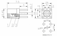 Connecteur MMCX-KE en cuivre, connecteur femelle MMCX en laiton pour circuit imprimé