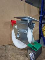 Roue de chariot à roulettes en PU de type européen de 6 pouces et 8 pouces, roue en nylon