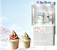 Distributeur automatique de café et de crème glacée certifié CE, 14 L, avec bras robotisé