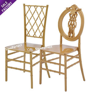 Good Selling Hard Gold Plastic Resin Banquet Event Wedding Throne <b>Chairs</b> - Product Image 4