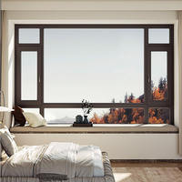 Fenêtres en aluminium résistantes aux ouragans, insonorisées, avec moustiquaire en acier inoxydable, fenêtres à battants pour chambre à coucher, appartement, maison