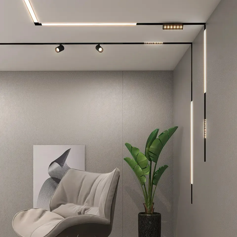 Commercial Ceiling Recessed Rail System 20w 30w 40w Adjustable Dimmable Dali Cob Led Track Light