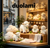 Peluche personnalisée, jouet en peluche doux, poupée en forme de mouton blanc pour cadeau promotionnel, peluche personnalisée