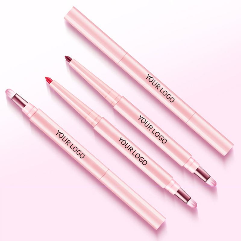 Индивидуальные подкладки для губ с фирменной торговой маркой и кисточкой для губ, водостойкая подкладка для губ с кисточкой