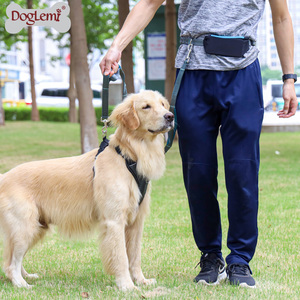 Correa elástica para perros con manos libres ecológica, <span class=keywords><strong>collar</strong></span> de entrenamiento táctico retráctil personalizado con LED y patrón de animales - Product Image 5