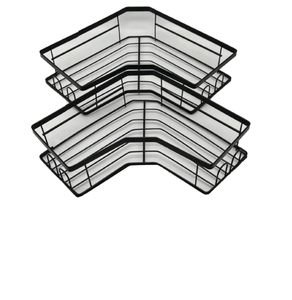 Support de rangement mural en métal à double niveau du fabricant professionnel pour salle de bain toilette cuisine coin-support <span class=keywords><strong>Triangle</strong></span> sans poinçon - Product Image 4