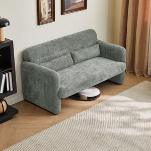 Modasi Modern Two Seat Square Foam Filled Fabric Sofa Bed <b>Cushion</b> <b>Back</b> Upholstered Decorative Small Spaces Living Room Apartment - Product Image 2