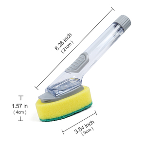 Masthome-Esponja de cocina para lavar platos reemplazable, cepillo de plástico para fregar platos con dispensador de jabón - Product Image 6