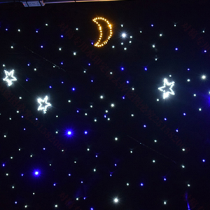 PaitonFactory Cortina de Terciopelo de Doble Capa con Luces LED RGB en Forma de Estrella, Fondo para Fiestas y Clubes, Equipo de Escenario, Luces Móviles DJ DMX512, ¡Gran Venta! - Product Image 5