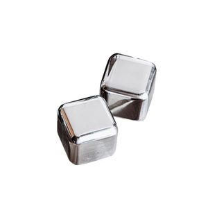 Stainless Steel Ice Cubes <b>Square</b> 8pcs Food Grade Cooling Easy To Clean For Beer - Product Image 2