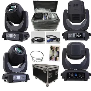Sahne ışın aydınlatma ekipmanları DJ 230W hareketli kafa Mini 7R aydınlatma standı sistemi 8/16 prizma uçuş çantası