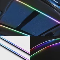 Zhisin 2-en-1, bande lumineuse LED 120 cm avec contrôleur APP, 12V, éclairage d'ambiance universel RGB Symphony pour toit ouvrant de voitures, garantie 1 an