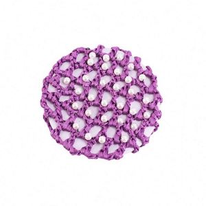 Diadema de poliéster hecha a mano con logo personalizado, diseño de flor y perlas, talla única, para bailarinas, venta al por mayor - Product Image 6