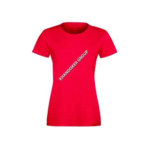 High Quality OEM Factory Ladies Wholesale Custom T Shirt Printing Blank T-Shirt Clothing T Shirts For Womens From Bangladesh