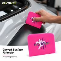 Outil de pose de film vinyle pour voiture KUNAISI, raclette en TPU à motif personnalisé avec bord en feutre, résistant à l'usure, pour film de protection PPF