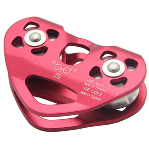 Polea <span class=keywords><strong>de</strong></span> doble rodamiento <span class=keywords><strong>de</strong></span> aleación <span class=keywords><strong>de</strong></span> aluminio portátil <span class=keywords><strong>de</strong></span> 30KN, diseño en forma <span class=keywords><strong>de</strong></span> corazón para teleférico <span class=keywords><strong>de</strong></span> gran altitud para acampar, senderismo, jungla - Product Image 6