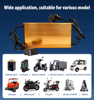 Cargador de Alta Eficiencia de 72V70Ah para Batería de Scooter Eléctrico con Pantalla LED, Salida de 220V/110V, Entrada de CA