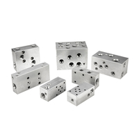 Bloc de collecteur haute pression en aluminium usiné CNC sur mesure pour vanne d'équilibrage hydraulique de tracteurs, excavatrices et engins de construction