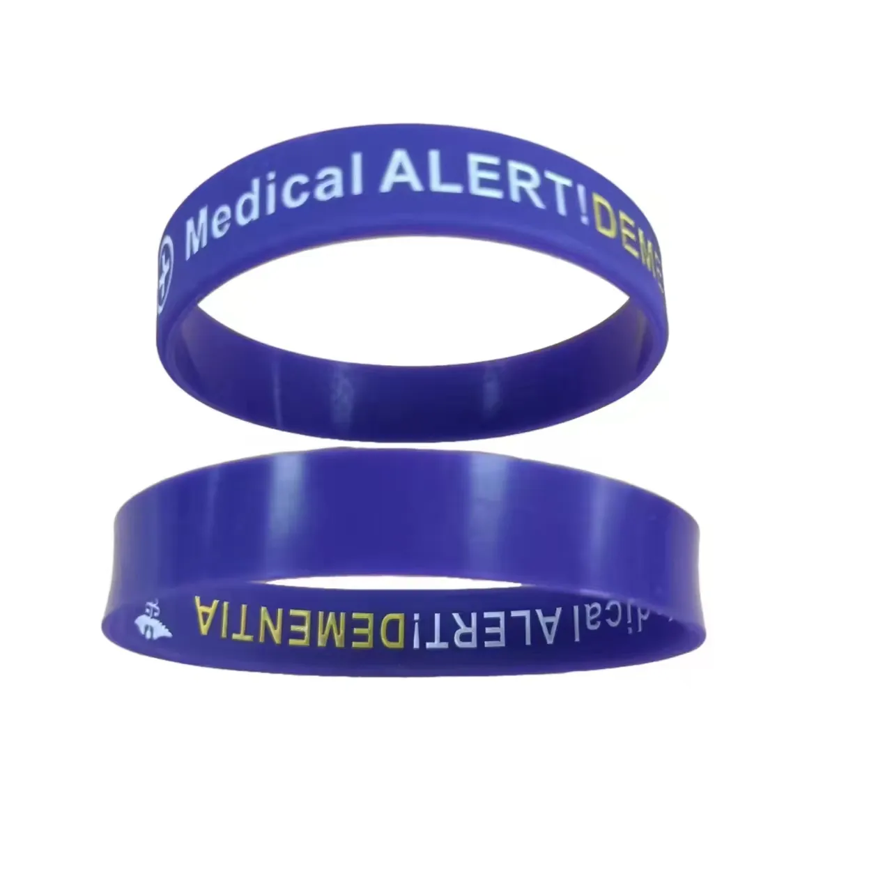 Silicone bracelet Customized cheap debossed rubber medical alert dementia silicone bracelet rubber bracelet