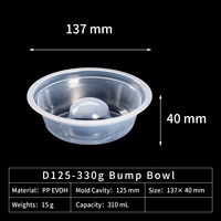 Aangepaste diameter 125mm fruitsalade snack dessert drank snack schaal Stanley Cup wegwerp PP transparante ronde container schaal