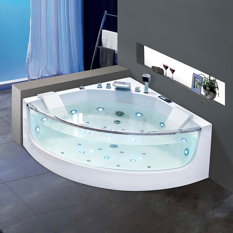 Đa chức năng Spa Acrylic bồn tắm 2 người jaccuzi thủy tinh Whirlpool massage góc bồn tắm